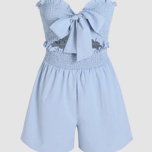 NWT Powder blue romper. Spaghetti straps.